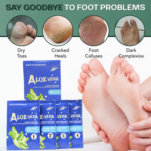 Ensemble de soins des pieds 4 en 1 pour <span class=keywords><strong>manucure</strong></span> et pédicure, sel de mer, gommage au sucre, masque de boue, beurre de massage, aloès vera, salon, ongles, pieds, SPA, pédicure - Product Image 4