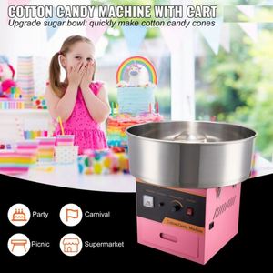 Machine à barbe à papa électrique 1000W avec bol en acier inoxydable pour fête rose - Product Image 5