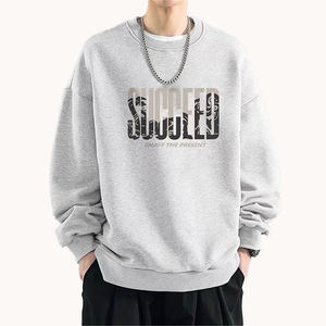 Sudadera Vintage de Cuello Redondo con Forro Polar Grueso para Hombre, Estilo Holgado para Otoño e Invierno, Nuevo Estilo, Logotipo Personalizado, Versátil, Sin Capucha - Product Image 2