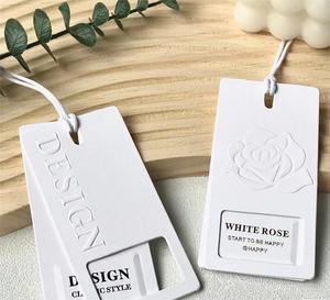 Marcas de diseño 3D <span class=keywords><strong>moda</strong></span> personalizada etiquetas colgantes ropa etiquetas de precio etiquetas de juguete papel niños prendas muestra gratis etiqueta reciclada - Product Image 5