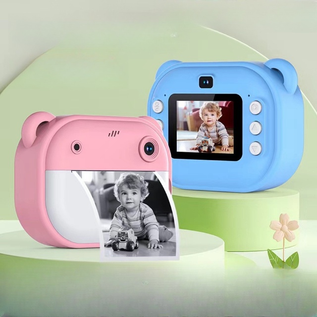 Children Digital Camera Instant Print for Kids Thermal Print Camera Photo Printing Camera Video Toys+32G Memory Card W24-737