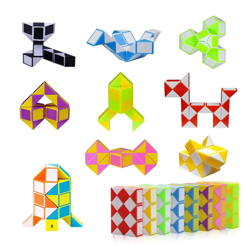 Cube magique règle de serpent sensorielle Fidget serpent Cube Puzzles jouets éducatifs pour les enfants