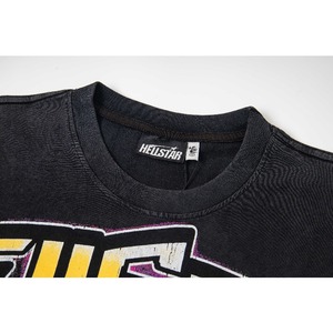 Conjunto de Camiseta y Pantalones Cortos de Punto NFC Hell High Street Fashion, Unisex, 100% Algodón, Corte Holgado, Transpirable, Antiarrugas, Estilo Hip Hop - Product Image 3