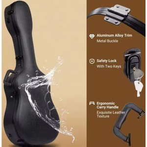 Étui de transport pour guitare acoustique 4 pouces, échantillon gratuit, matériau imperméable, coque rigide en EVA, étui pour guitare électrique, instrument. - Product Image 6