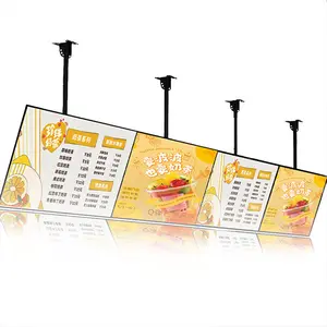 Schnelle Lieferung Aluminiumrahmen Menübrett Anzeige Led-Beleuchtete Lichtbox für Restaurant Kino Werbelichtbox