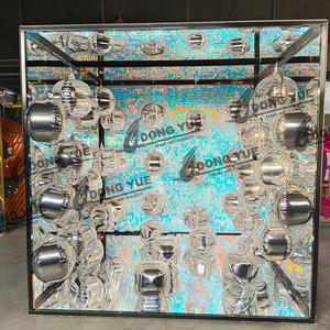 कस्टम सिल्वर मिरर फोटो बूथ बॉक्स स्क्वायर सीक्वल पैनल पृष्ठभूमि वाली पत्रिका फोटो बूथ - Product Image 4