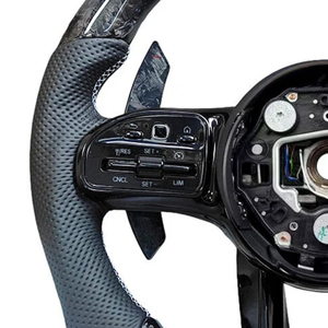 พวงมาลัยคาร์บอนไฟเบอร์ฟอร์จเข้ากันได้กับ <span class=keywords><strong>Mercedes</strong></span> <span class=keywords><strong>Benz</strong></span> <span class=keywords><strong>AMG</strong></span> A E S C คลาส <span class=keywords><strong>C36</strong></span> G63 C43 <span class=keywords><strong>W202</strong></span> W203 W204 W205 W207 W206 - Product Image 3