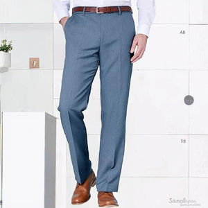 <span class=keywords><strong>Pantalones</strong></span> Casuales de Trabajo para Hombre Leonmeory, de Lona, Transpirables, Ligeros, de Verano, Rectos, Sueltos, de Cintura Media, con Frente Plano - Product Image 3