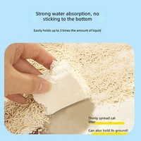 Litière pour chat naturelle à base de manioc avec ingrédients végétaux, granulés blancs, faible poussière, haute absorption, contrôle des odeurs, fond non collant