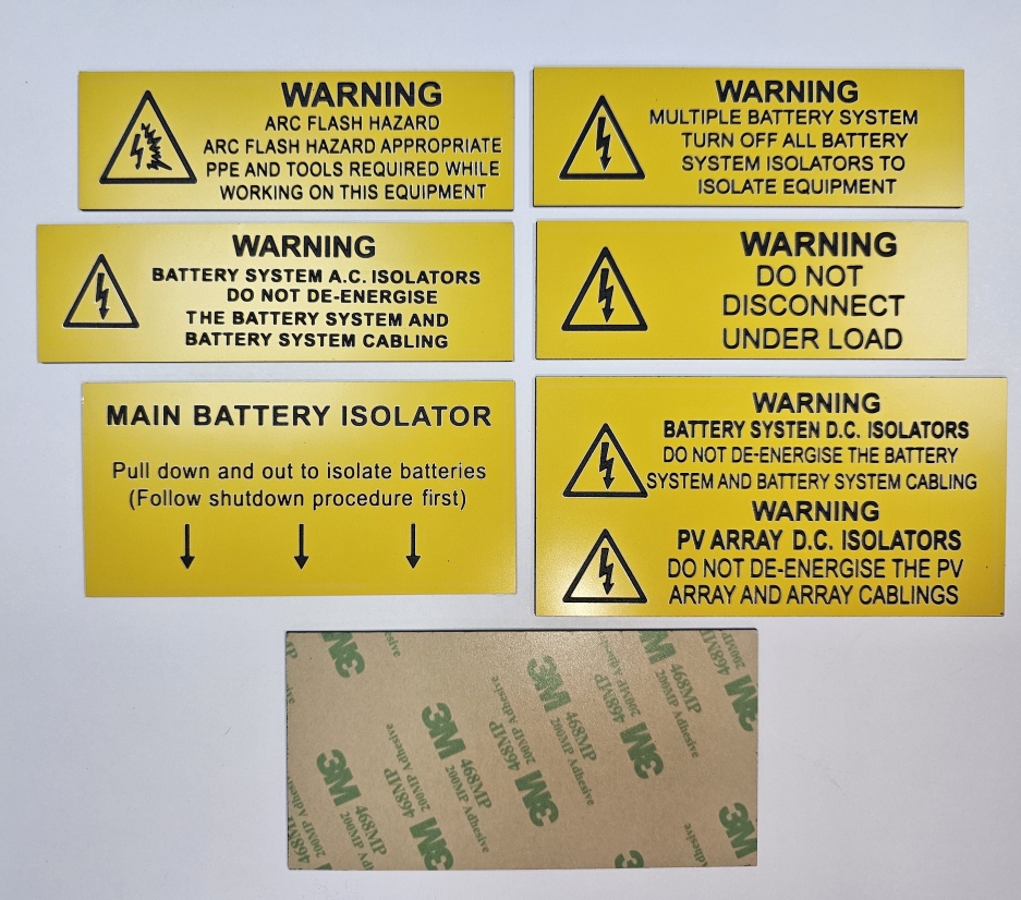 Laser Engraving Adhesive Plastic Abs Photovoltaic Solar Panel Sticker Label