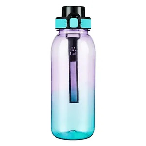 Botol olahraga plastik portabel kapasitas besar bebas BPA