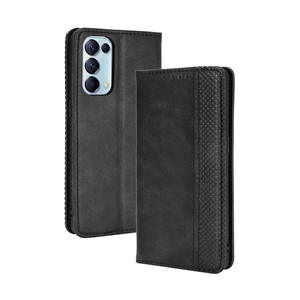 Para <span class=keywords><strong>OPPO</strong></span> F 11 15 17 19 Pro Plus <span class=keywords><strong>5g</strong></span>/find X2 X3 Lite Neo Pro Jmax Retro hebilla magnética Flip PU cuero cartera teléfono funda - Product Image 4