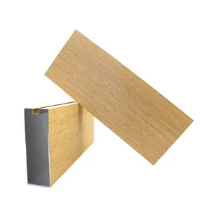 Prezzo di costo sospeso in alluminio lineare a grana di legno sistema di controsoffitto sospeso sospeso