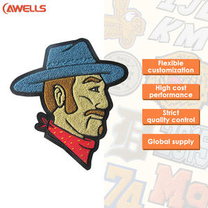 Brauerei-Festival Gestickte Chenille-Aufnäher Blumen-Herz-Designs Aufnähbarer Stil Maschinell Bestickte Werbeartikel für Hüte-AWELLS - Product Image 2