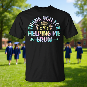 T-shirt promotionnel pour enfants « Remerciements pour m'avoir aidé à grandir » – Idéal pour la remise des diplômes - Product Image 3