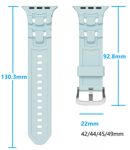 Bracelet de montre en silicone en gros pour Apple Watch Ultra 49mm SE 44mm S9 45mm avec boucle ardillon en acier inoxydable – Bracelets de montre de sport - Product Image 6