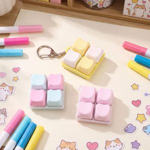 Porte-clés LED personnalisé en acier inoxydable avec logo, clavier d'anime, interrupteurs anti-stress, mini support de téléphone portable - Product Image 5