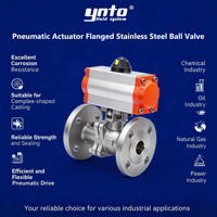 Vanne à boisseau sphérique à actionnement pneumatique double effet en acier au carbone SS304 forgé de haute qualité pour l'eau, OEM Chine, 1 raccord à bride, CE