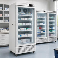 Grade médical 2 ° Réfrigérateur de pharmacie vertical 503L avec exportation de données USB et alarme pour hôpital et laboratoire