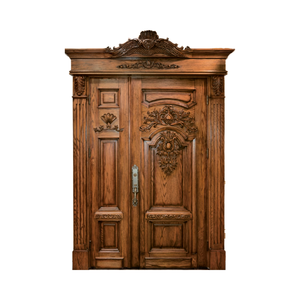 <span class=keywords><strong>Puerta</strong></span> de Madera Maciza de Roble y Teca Clásica Moderna con Acabado Superficial y Aislamiento Acústico para Entrada Principal de <span class=keywords><strong>Villa</strong></span> y Uso Exterior - Product Image 1