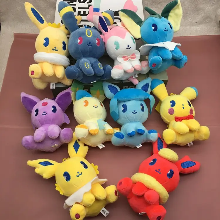 Hot Selling Pokemoned Plush Toys Custom Plush Toys Kawaii Pikachuu Keychain Ibrahimovic Family Stuffed Plushie Toys for Children