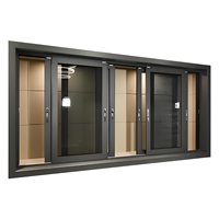 Ventana Corredera de Aluminio AOSTTER AS2047 con Certificación NFRC, Marco Delgado de 2 Vías, Insonorizada, Doble Acristalamiento, Minimalista para Sala de Estar