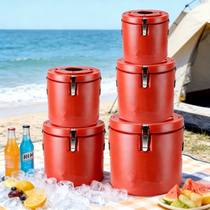 Ensemble de 5 récipients alimentaires écologiques en acier inoxydable bleu pour <span class=keywords><strong>le</strong></span> camping en plein air, utilisation en cuisine pour garder les aliments au chaud ou au froid - Product Image 1