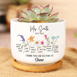 Pot en céramique personnalisé <span class=keywords><strong>cadeau</strong></span> de <span class=keywords><strong>grand</strong></span>-<span class=keywords><strong>mère</strong></span> avec pot de fleur de mois de naissance de conception moderne pour l'usage de plancher de fête des mères - Product Image 3
