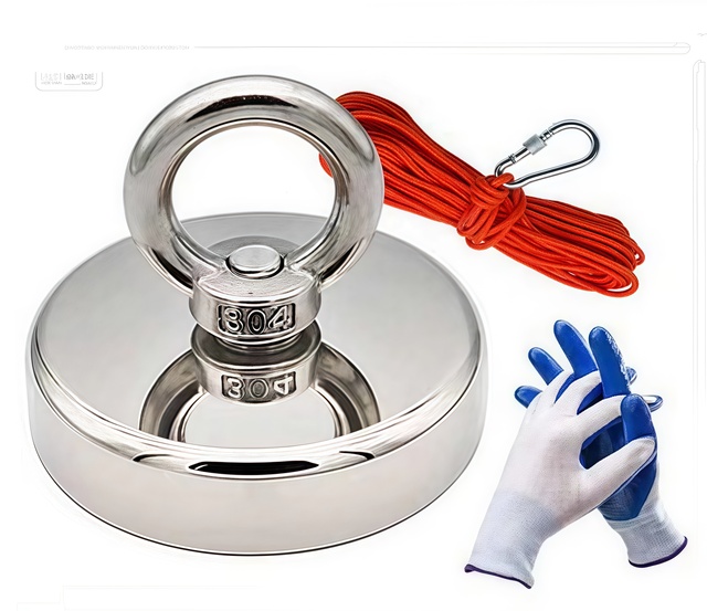 Strong Super Fishing Magnet Neodymium Magnet for Fishing Neodymium Pot Magnet with Magnetic Swivel Hooks for Underwater Recovery