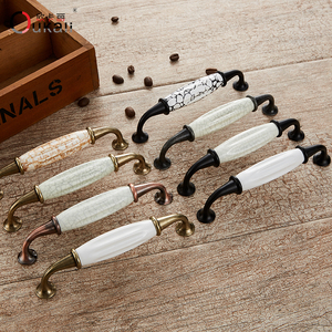 Oukali European Style Ceramic and Zinc Alloy <strong>Door</strong> Handles Antique Furniture <strong>Knobs</strong> and Handles for Kitchen Cabinet - Product Image 1