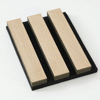 Panneau acoustique en fibre de polyester et lattes de bois, panneau mural décoratif insonorisant pour studio, bureau, cinéma maison, contrôle du bruit