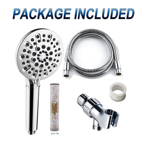 ชุดฝักบัวอาบน้ำแบบมือถือ ขนาด 4.72 นิ้ว หัวฉีดสเปรย์นวดแบบวงกลม ปรับแรงดันน้ำได้ พกพาสะดวก อุปกรณ์เสริมสำหรับห้องน้ำ - Product Image 2
