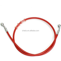 Kit de Tuyau de Frein Tressé en Acier Inoxydable Universel pour Moto, Ligne Hydraulique Tressée en Acier Inoxydable Noir pour Yamaha Honda Suzuki