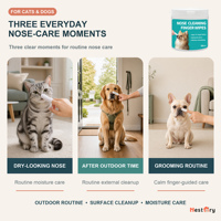 50 lingettes douces non tissées pour le nez des chiens et des chats, hydratantes, nettoyantes, parfum thé vert, formule douce, contrôle facile