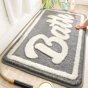 Modern Fancy Cute Letter Rutsch fester Bad teppich Wasch bare saugfähige Bade matte für Dekor