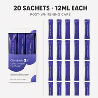 Bain de bouche violet 20 sachets pour voyage, avion, hôtel, articles de toilette, sans alcool, haleine fraîche menthe, OEM en vrac