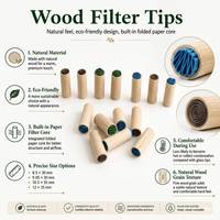 Embouts en bois en forme de W avec logo personnalisé 8,5 mm 9,5 mm 10 mm 11 mm 12 mm, embouts filtrants en bois pour fumer avec cône en papier à rouler