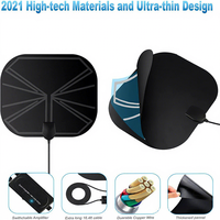 Meilleur prix Antenne numérique intérieure HD ATSC multidirectionnelle longue portée avec amplificateur pour TV gratuite Fabriquée en Chine
