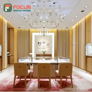 Custom Jewelry Store Interior Display Wood <b>Frame</b> Boutique Space Display Cabinet - Product Image 2