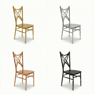 Sedie impilabili Hotel all'ingrosso mobili per matrimonio in ferro con struttura per banchetti <span class=keywords><strong>sedia</strong></span> d'oro evento nuziale <span class=keywords><strong>sedia</strong></span> - Product Image 4