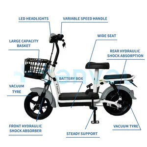 Китай, оптовая продажа, дешевые двухместные электрические велосипеды, электрические велосипеды, 350 Вт, 48 В, Барабанный тормоз, Электрический скутер с сиденьем, 2-колесный электровелосипед