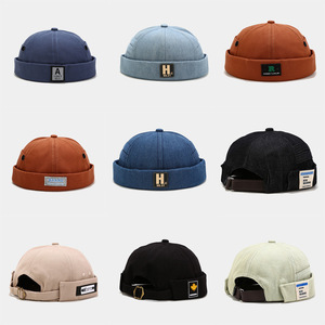 Bán Buôn Cổ Điển Hip Pop Trống Dưa <span class=keywords><strong>Cap</strong></span> Tùy Chỉnh Thêu In Logo Trống Có Thể Điều Chỉnh Không Có Vành Hat Mềm Top Không Có Vành Hat - Product Image 2
