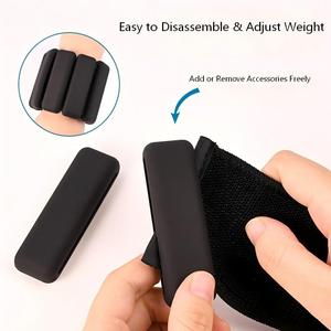 Poids de poignet et de cheville en silicone personnalisables avec logo, réglables, pour bras et jambes, avec bracelet et bande avec logo, vente en gros - Product Image 4