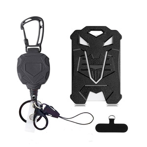TikTok cross-border diamond-shaped <b>ID</b> card <b>holder</b> with heavy-duty tactical badge roll keychain - Product Image 1