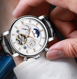 Envío Directo, Reloj Mecánico para Hombre KINYUED, Movimiento Mecánico Automático, Esfera con Diamantes, Escala de Lujo, Moda, Venta al Por Mayor - Product Image 6
