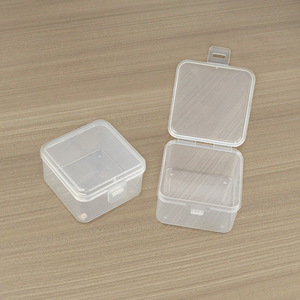 Transparent Square Plastic Storage Box 7.5x7.5x4.5 Mm For Jewelry Beads Cosmetics Hardware Parts Organizer Desktop Use - Product Image 1