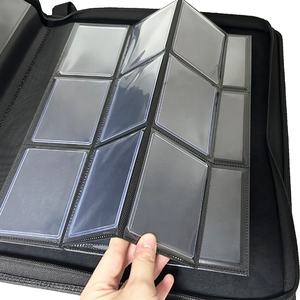 Supplier Terverifikasi Album Kartu Premium 9 Kantong Custom Top Loader <span class=keywords><strong>Binder</strong></span> Kulit PU dengan Ritsleting - Product Image 2