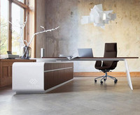 Élégante table de bureau design corian table d'ordinateur bureau haut de gamme