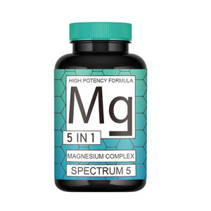 Cápsulas de Complejo de Magnesio 5 en 1 - Suplemento de Magnesio de Alta Potencia de 500 mg - Favorece el Sueño, la Recuperación Muscular y el Estado de Ánimo Relajado - Product Image 1
