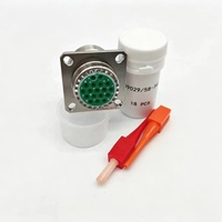 Kewei D38999/26WJ20PN IP67 Wasserdichter Aluminiumlegierungs-Gehäuse Gerader Stecker Luftfahrt-Steckverbinder-14P Pins 3 Adern